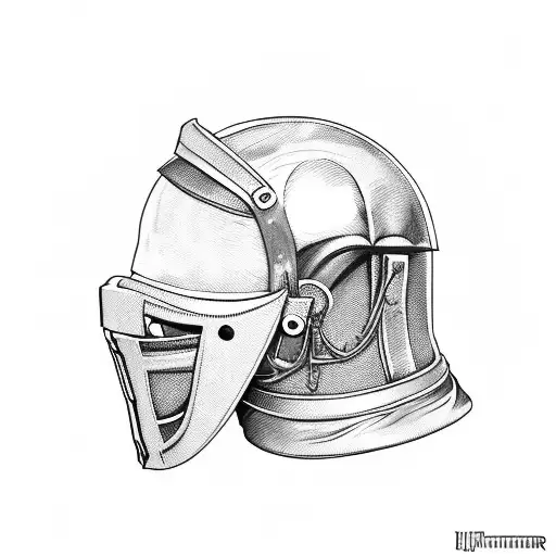 hannibal lecter with helmet samurai tattoo design idea