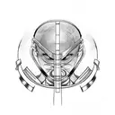 hannibal lecter with helmet samurai tattoo design idea