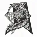 forearm trap tattoo design idea