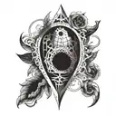 forearm trap tattoo design idea