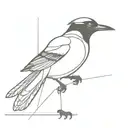 magpie bird tattoo design idea