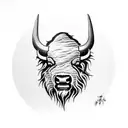 bison tattoo design idea