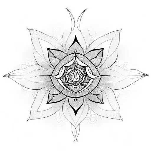 Lotus Flower Binary code tattoo design idea