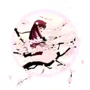 music, anime, cat, pisces with cherry blossoms  tattoo design idea