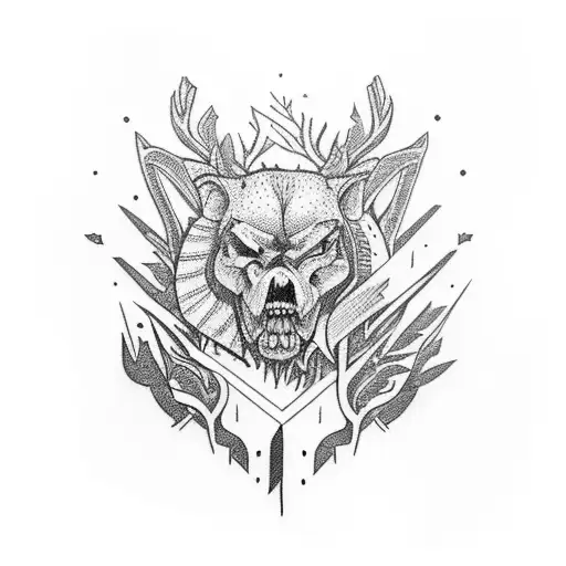 Forest, war, Poland ,  tattoo design idea