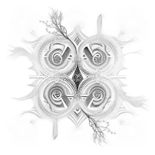 fractals nature tattoo design idea