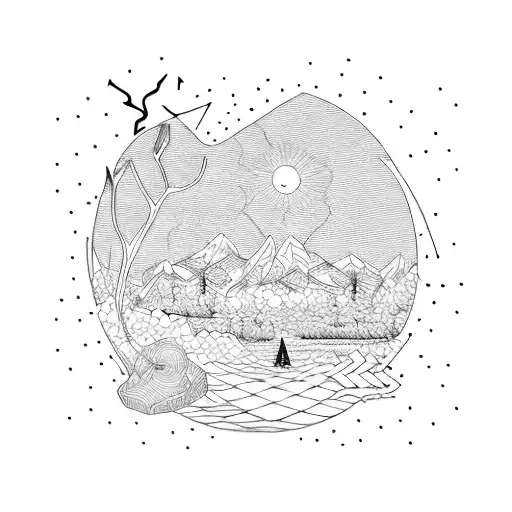  trail run love Bretagne  tattoo design idea