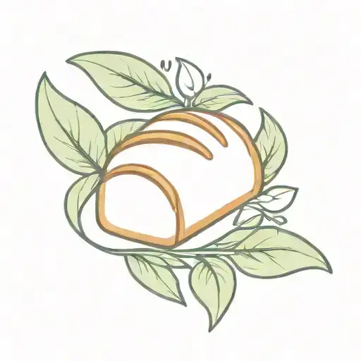 A delicate tattoo of a loaf of bread with a laurel wreath, symbolizing your role as the breadwinner and eldest in your family tattoo design idea