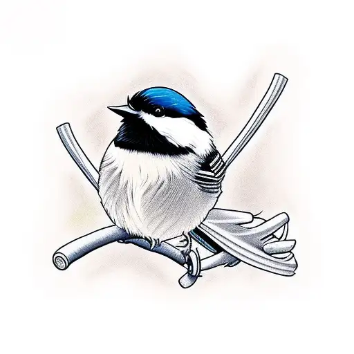 Chickadee tattoo design idea