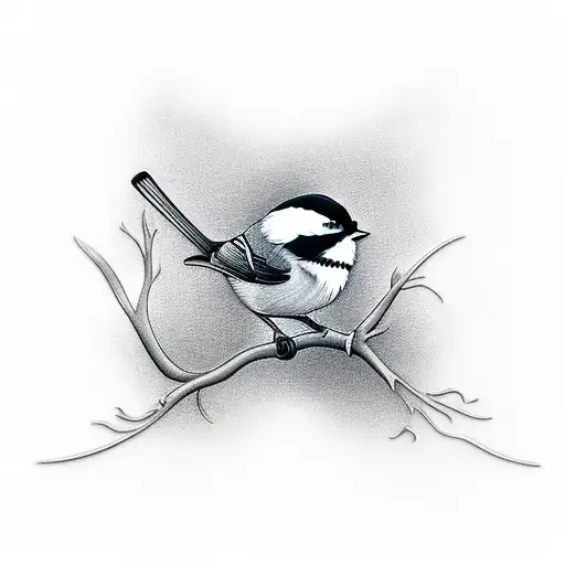 Chickadee tattoo design idea