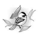 Chickadee tattoo design idea