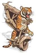 Tiger in f16 tattoo design idea