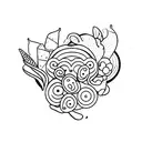 Softe ice cream  tattoo design idea