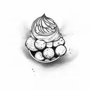 single Softe ice cream  tattoo design idea