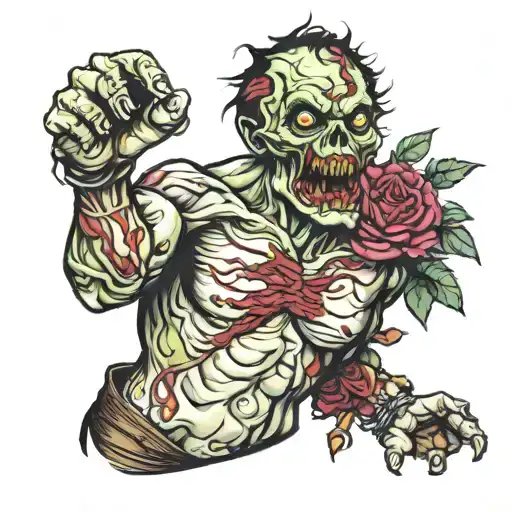 zombie sleeve tattoo tattoo design idea