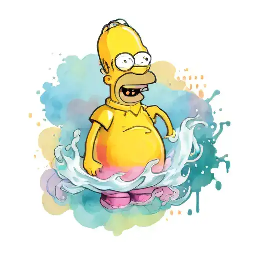 Homer Simpson Bowling tattoo design idea