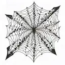 Spider on a web tattoo design idea