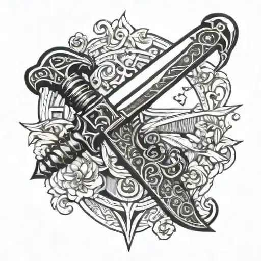 Sword and Ax tattoo design idea