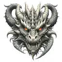 dragon head tattoo design idea