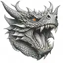 dragon head tattoo design idea