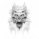 duality of man tattoo design idea