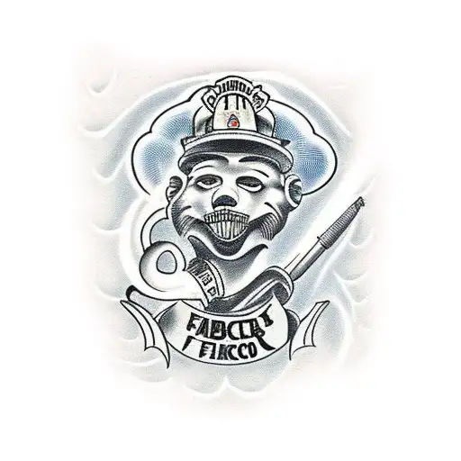 firefighter tattoo design idea