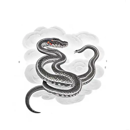  slave and snake tattoo design idea