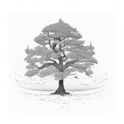 Hemlock Tree tattoo design idea