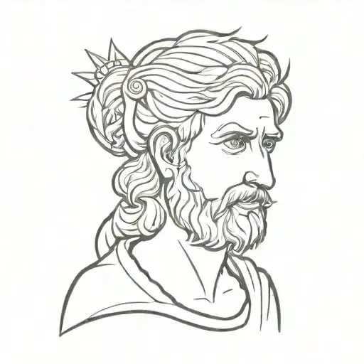 silhouette of saint jude tattoo design idea