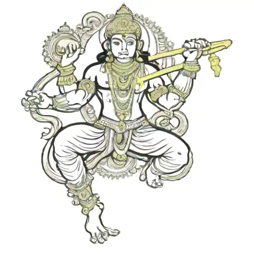 Hanuman gada tattoo design idea