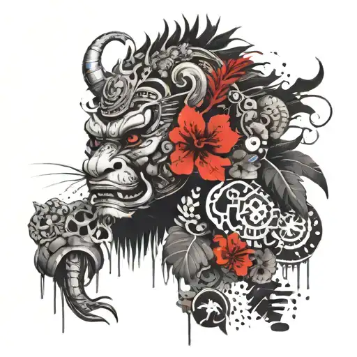 Bali Barong tattoo design idea