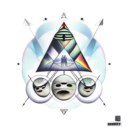 Symmetry ufo tattoo design idea