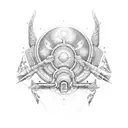 Symmetry ufo tattoo design idea