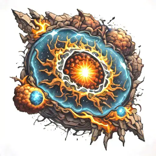 supernova explosion tattoo design idea