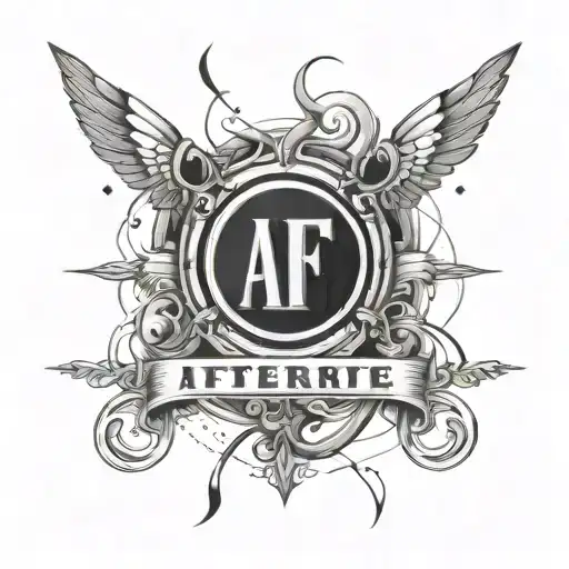afterlife music logo techno music tattoo design idea