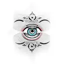Evil Eye tattoo design idea