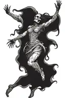 death angel dancing gracefully tattoo design idea