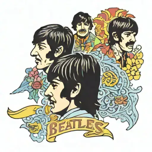 the Beatles magical mystery tour tattoo design idea