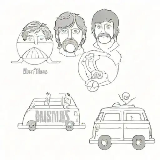 the Beatles magical mystery tour tattoo design idea