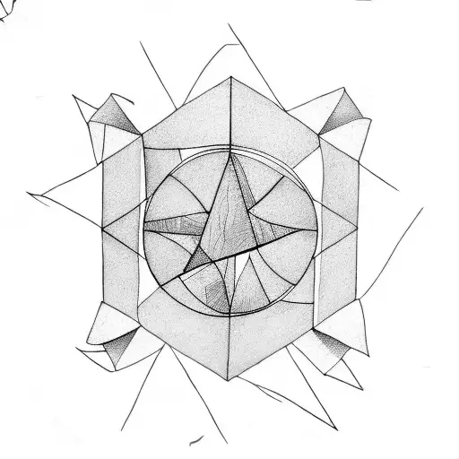 square with triangle tattoo design idea