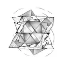 square with triangle tattoo design idea