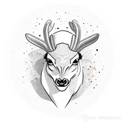 Angry deer template Royalty Free Vector Image - VectorStock