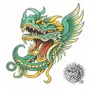 feathered serpent   tattoo design idea