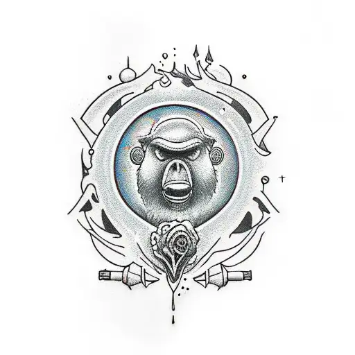 single amanita muscaria mushroom stoned ape theory tattoo design idea