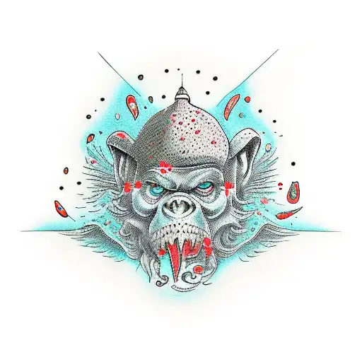 single amanita muscaria mushroom stoned ape theory tattoo design idea