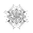 Libra constellation intertwined with binary code tattoo design idea