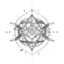 Libra constellation intertwined with binary code tattoo design idea