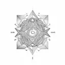 Libra constellation intertwined with binary code tattoo design idea