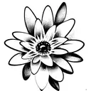 daisy, daffodil,water Lily, Lily of the valley, holly, around a butterfly  tattoo design idea