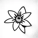 daisy, daffodil,water Lily, Lily of the valley, holly, around a butterfly  tattoo design idea